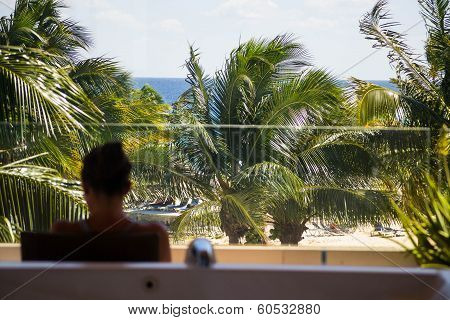 Facing the ocean
