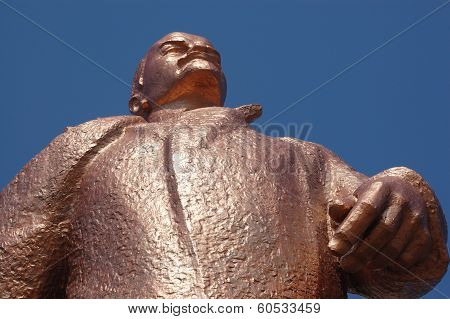 Monument To Lenin On Ukraine.
