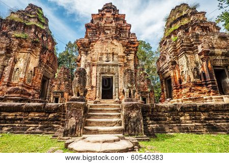 Ancient buddhist khmer temple in Angkor Wat complex, Cambodia
