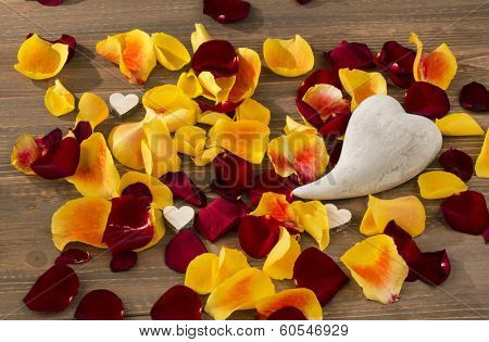 roses as a gift and surprise to a party. symbolic photo for birthday, mother's day, love, valentine's day