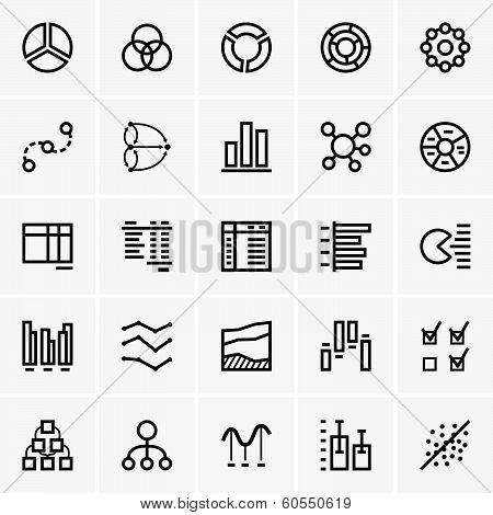 Business graph icons