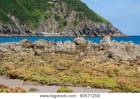 beautiful beach of  Pechon Cantabria Spain