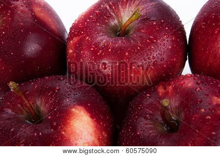 Maroon Apples Closeup