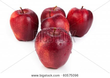 Maroon Apples Closeup