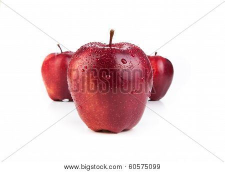 Maroon Apples Closeup
