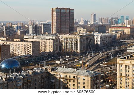 Traffic Interchange In Sokol District In Moscow