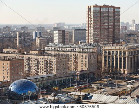 Traffic Interchange In Sokol District In Moscow