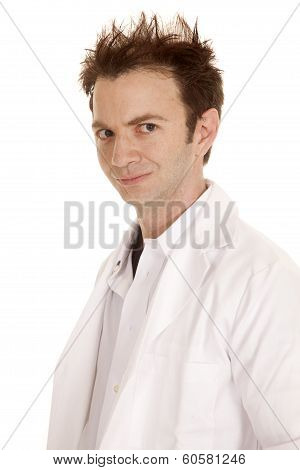 Doctor Crazy Hair Stand Look Side