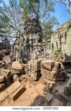 Ta Prohm Temple At Angkor Wat, Siem Reap, Cambodia.