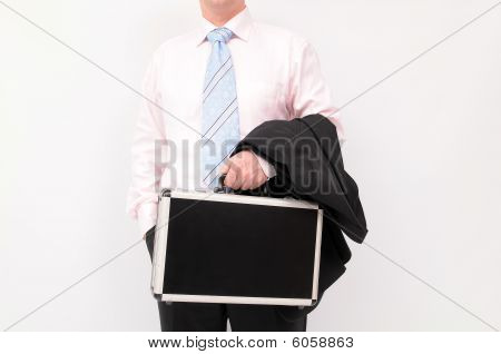 Homme d'affaires et porte-documents