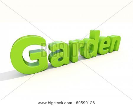 Word garden icon on a white background. 3D illustration.