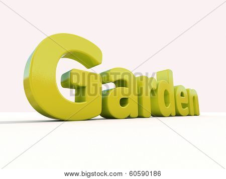 Word garden icon on a white background. 3D illustration.