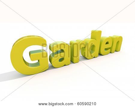 Word garden icon on a white background. 3D illustration.