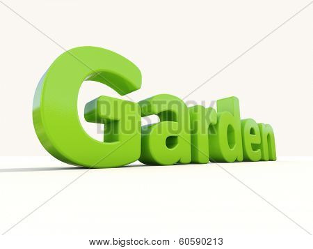 Word garden icon on a white background. 3D illustration.
