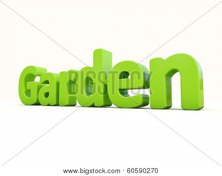 Word garden icon on a white background. 3D illustration.