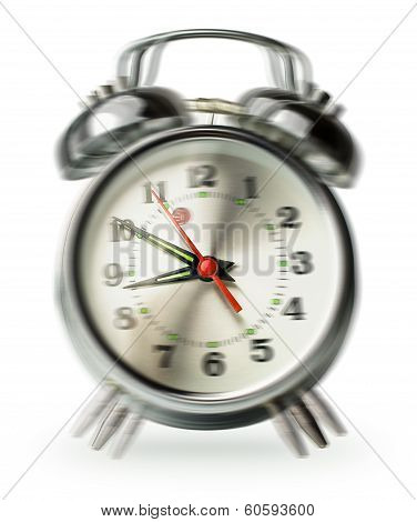 Silver Retro Alarm Clock