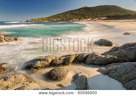 Bodri Beach Near Ile Rousse In Corsica