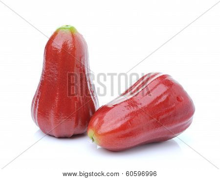 red roseapple isolated on over white background