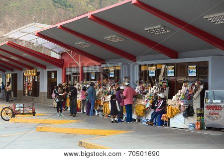Bus Terminal in Banos, Ecuador