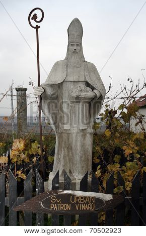 Statue of St. Urban - the patron saint of winemakers