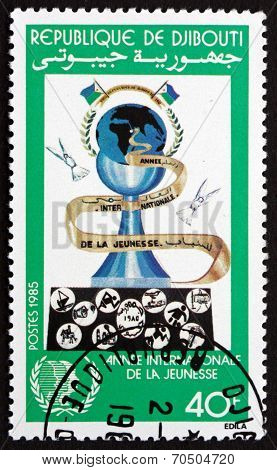 Postage Stamp Djibouti 1985 Chess Pawn
