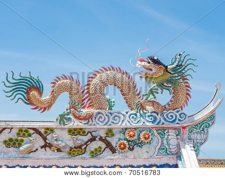 Chinese Dargon On Roof Top