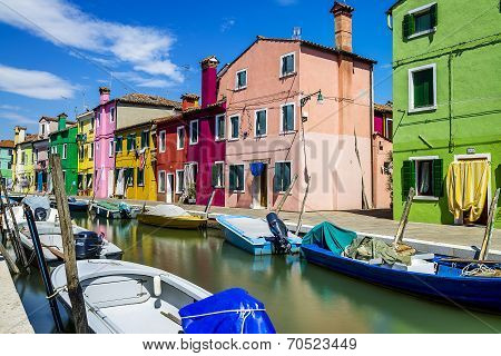 Burano Village Near Venise