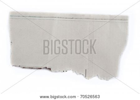 Piece of torn paper on plain background 