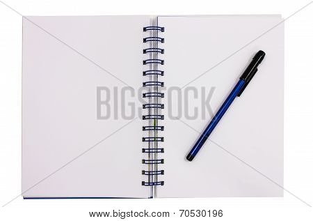 Blue Diary Book Isolated Background