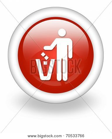 Icon, Button, Pictogram Litter Container