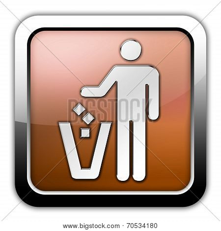 Icon, Button, Pictogram Litter Container