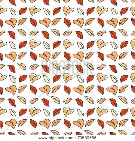 Colorful autumn leaves seamless pattern. Background.