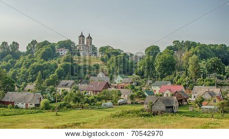 Cityscape of Seredzius in Lithuania