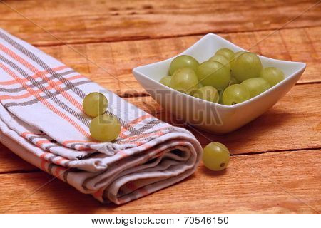 Grape Wine In A Bowl