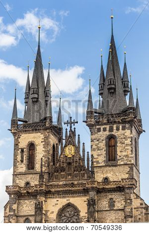 View Of The Tyn Church In Prague