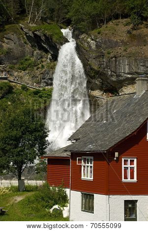Steindalsfossen - waterfall in Norway