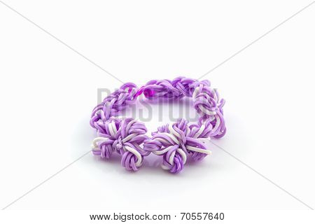 Colorful Of Elastic Rainbow Loom Bands.
