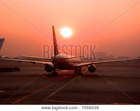 Jet In Sunset