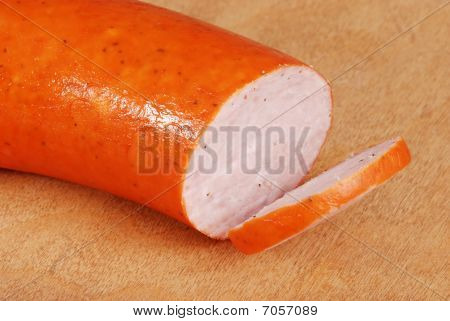 Closeup affettato Kielbasa