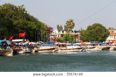 Boats In Dalyan River