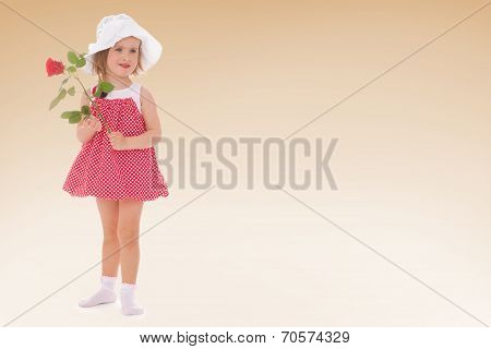 little girl in a bright