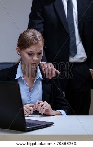 Woman Doesn't Like Boss's Touch