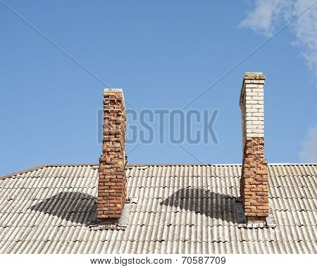 chimney on the roof