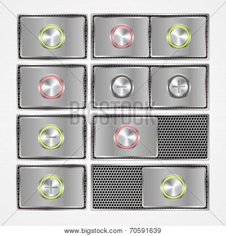 Set Of On/off Switch Buttons