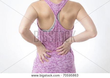 Woman with back pain