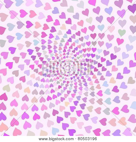 Pattern with colorful hearts