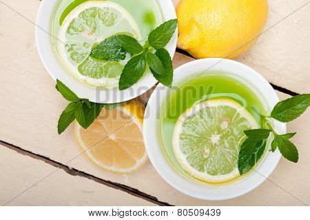 Mint Infusion Tea Tisane With Lemon