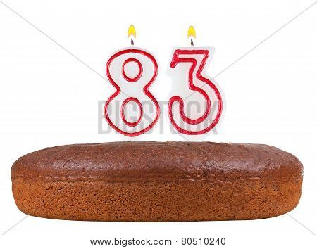 Birthday Cake Candles Number 83 Isolated