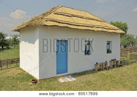 Wattle and daub hut