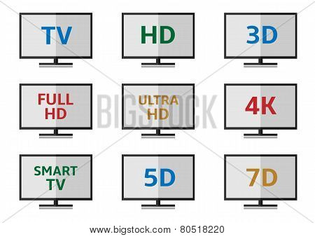 TV icon set